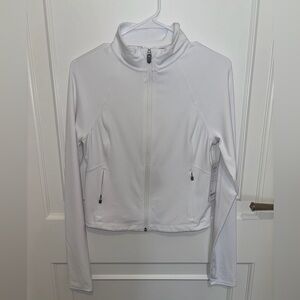 Athleta Women's White Salutation Crop Jacket
